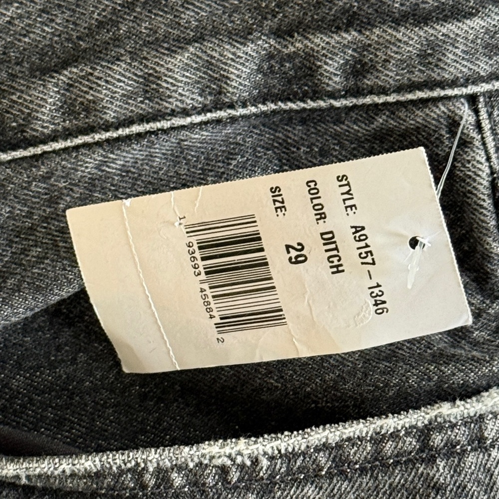 Agolde Women's Fran Charcoal Straight Leg Jeans - Picture 5 of 9